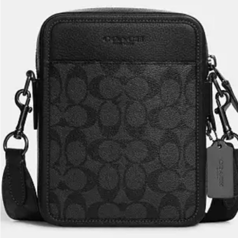 Coach Sullivan Crossbody In Signature Canvas black